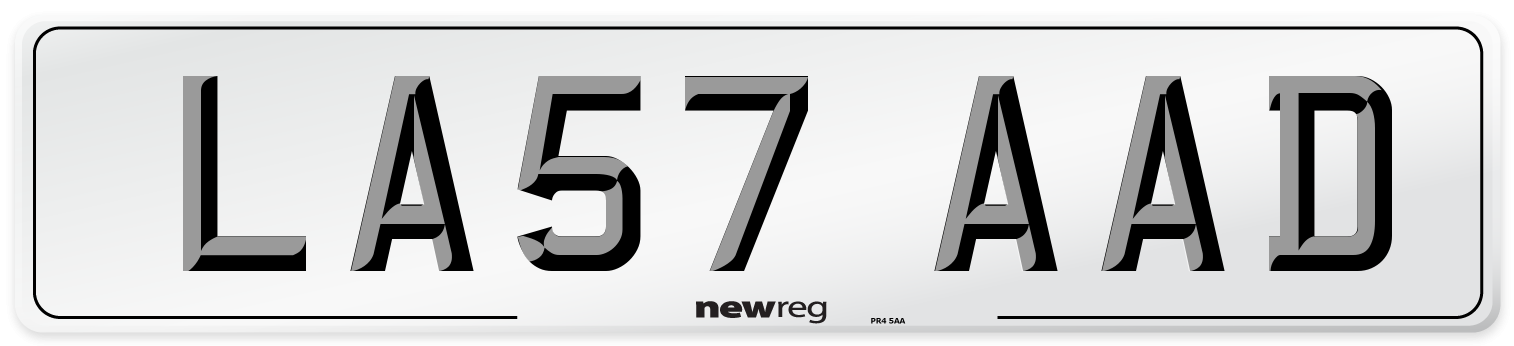 LA57 AAD Number Plate from New Reg